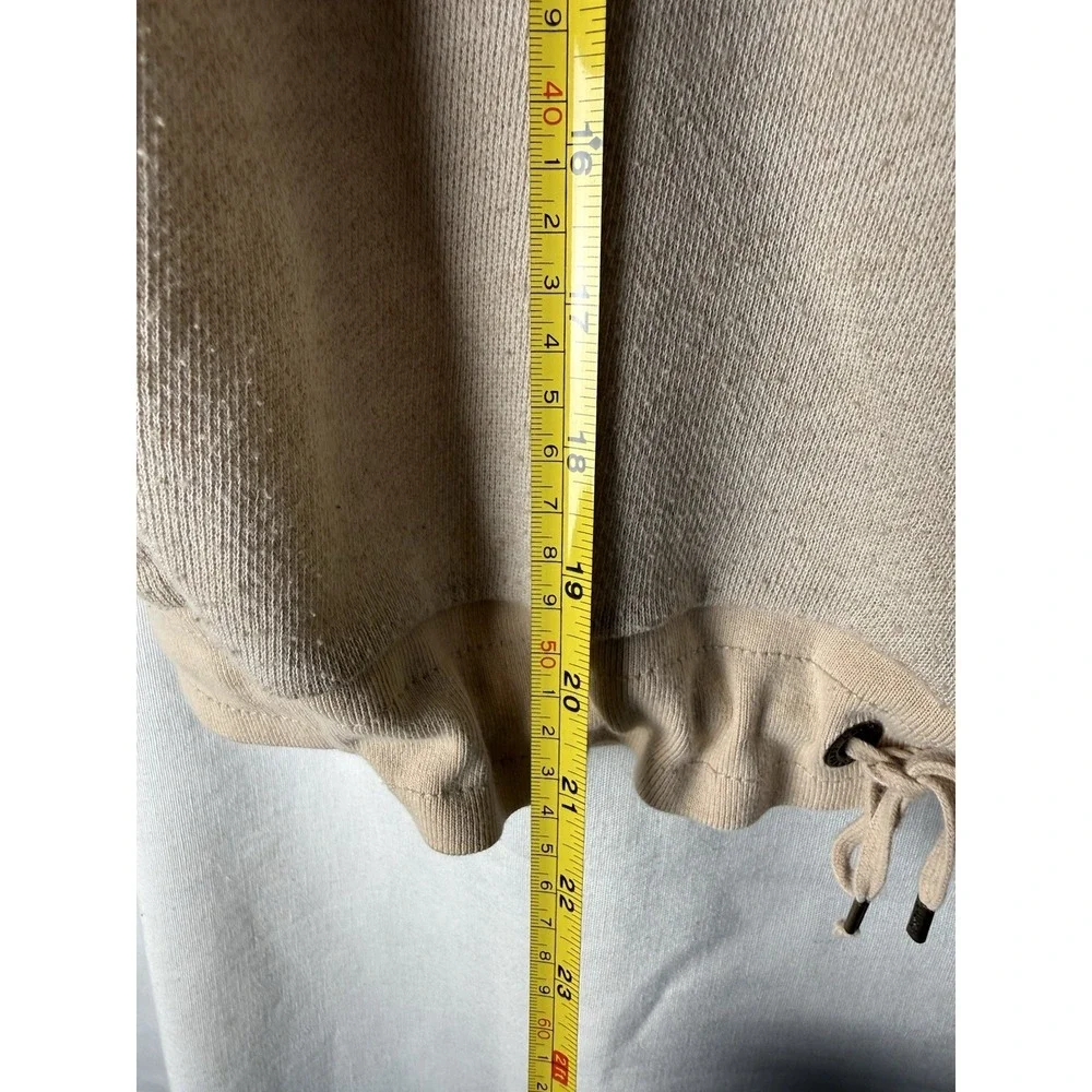 Ralph Lauren JEANS CO Top Womens Size PM Beige 3 Button  Tie Waist 3/4 Sleeve